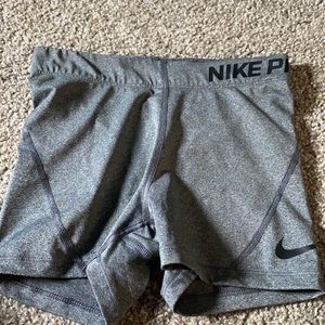 Grey nike pro workout / gymnastics / dance shorts